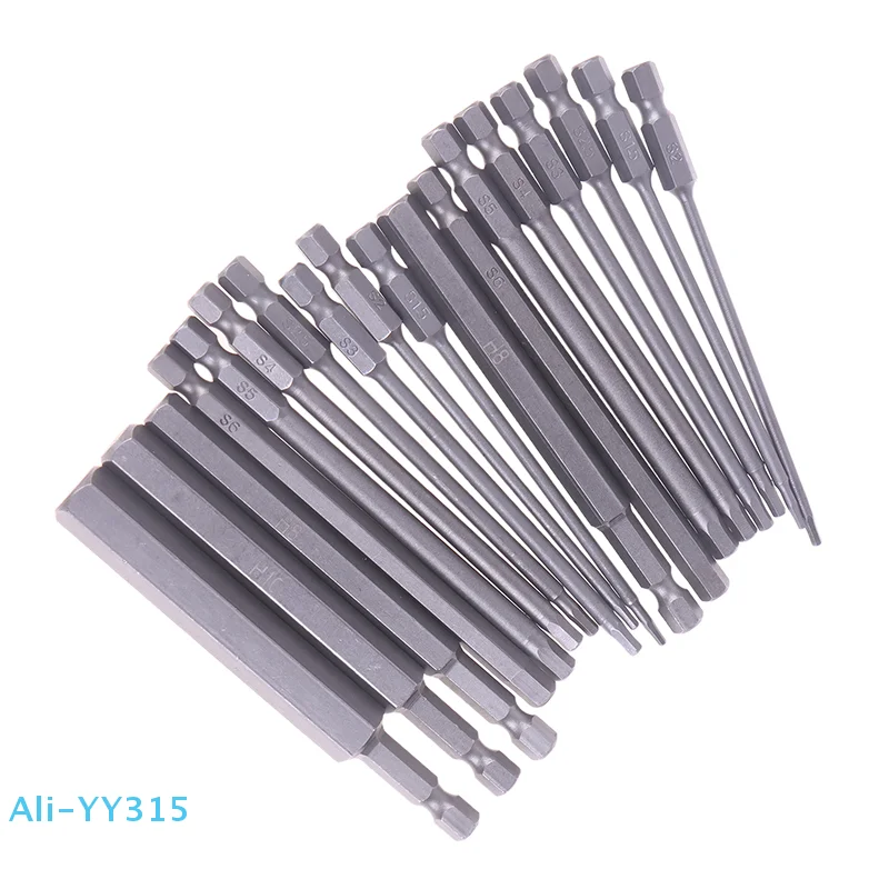 【Y】Screwdriver Set 8Pcs 1/4" Hex Shank Head Allen Wrench Screwdriver Socket Bit Metric Magnetic Screwdriver Bits Set Tools