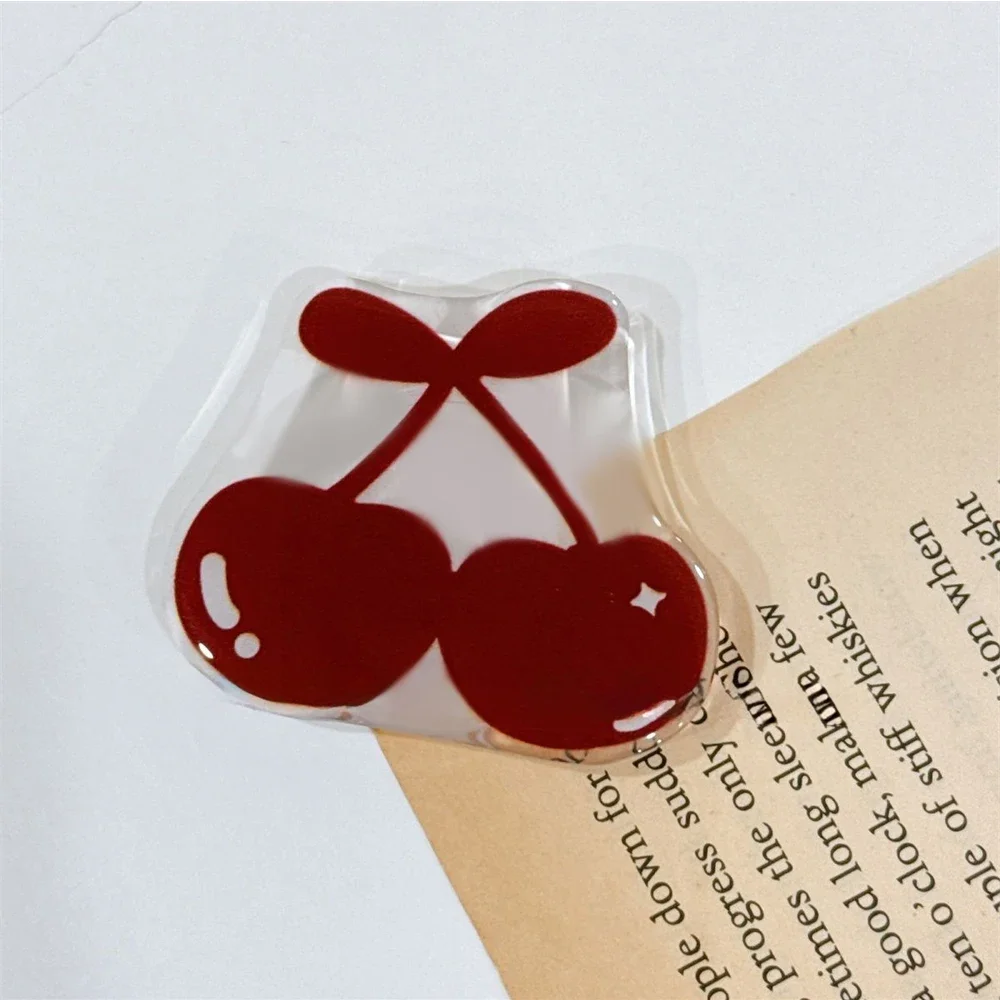 マグセーフ用磁気サポートリング,かわいいフルーツ,チェリー,電話ホルダー,iPhone用グリップ,韓国製サポートリング