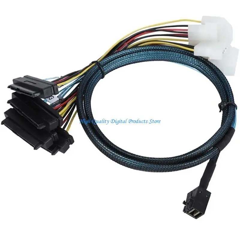 U2je Minisas SFF 8643 naar meerdere 29PIN SFF 8482 Connectors Cable met Big 4p Power voor servers
