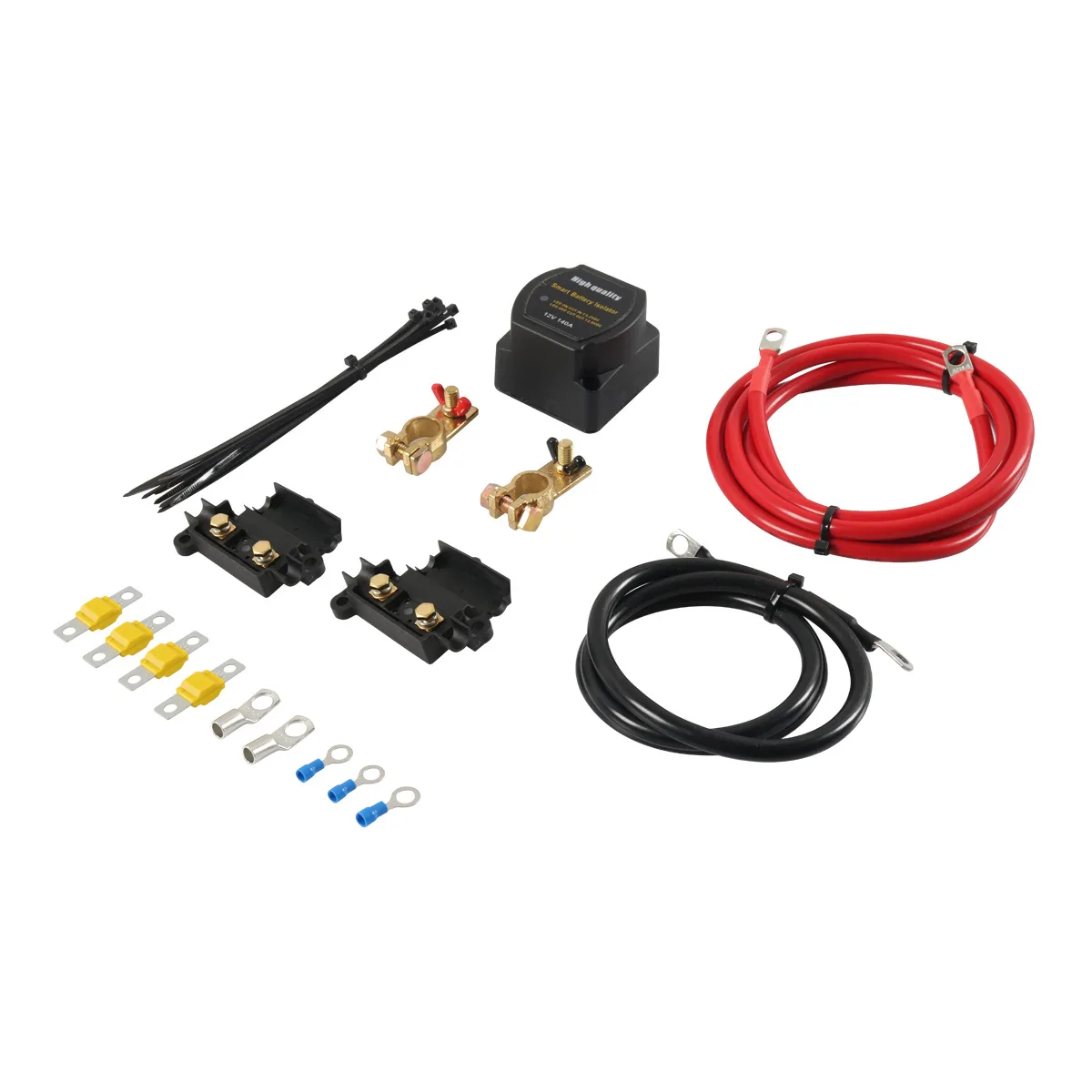 Dual Battery Intelligent Isolator Kit 65-piece 12V 140A Intelligent Dual Battery Isolator Controller