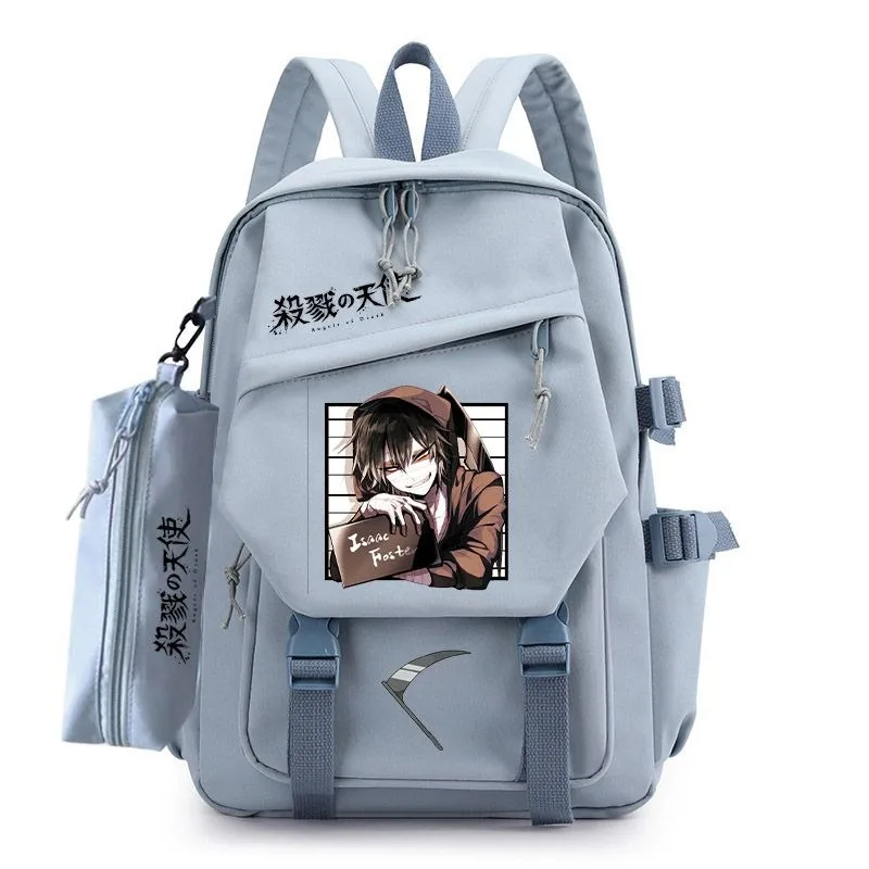 

30×43×14cm Blue, Angels of Death, Anime, Student Kids Teens School Bags Large Capacity Mochilas Gift, Backpacks, Girls Boys