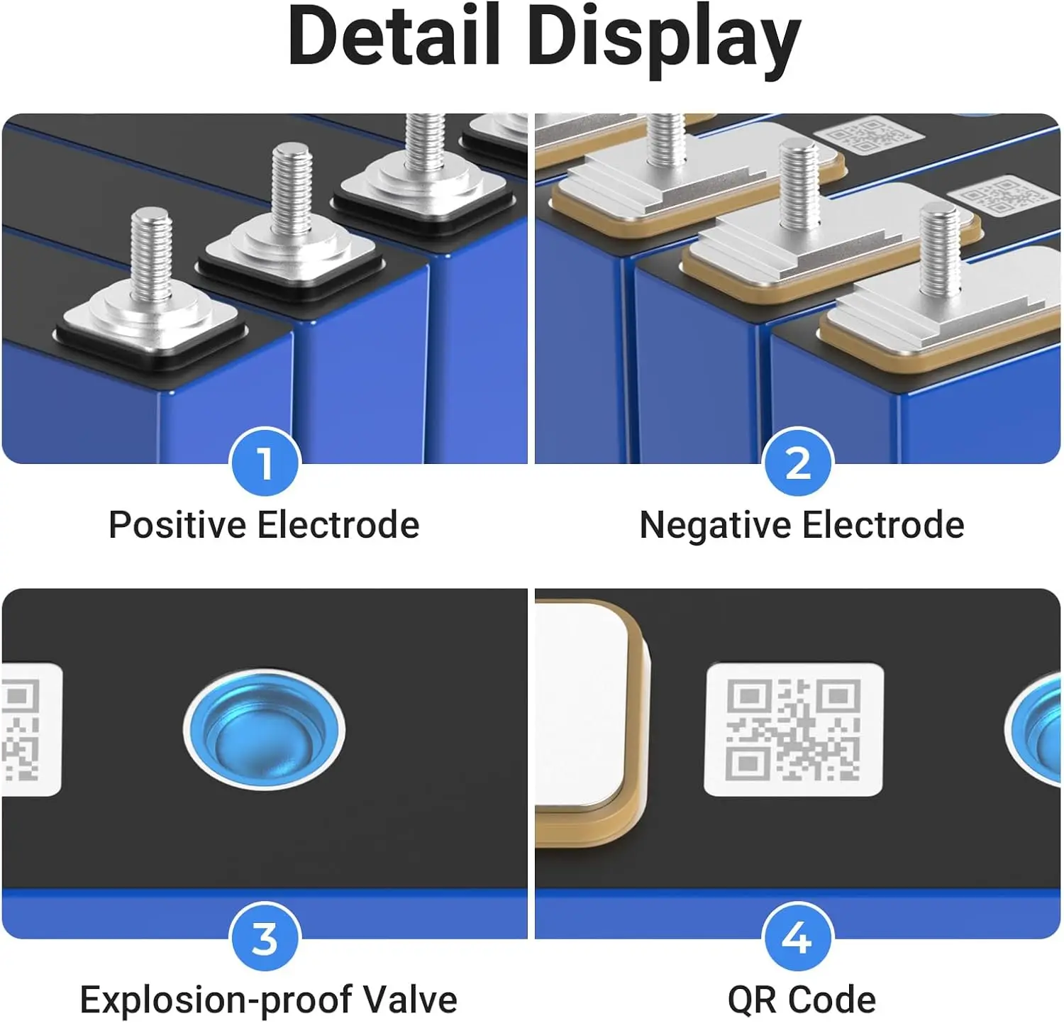 3.2 فولت 50 أمبير Lifepo4 خلية البطارية لتقوم بها بنفسك فوسفات الحديد 12 فولت 50 أمبير بطارية إمدادات الطاقة 4000 + دورة قارب جولف سيارة خارج الشبكة النظام الشمسي #4