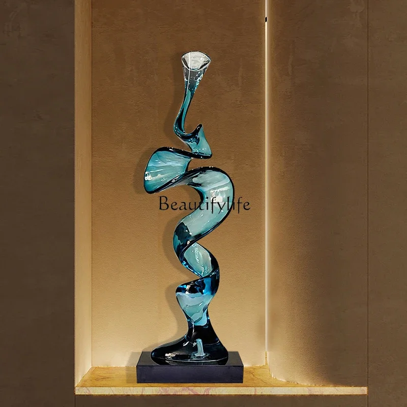 

FG40-*Living room abstract entrance ornament hotel villa high-end TV cabinet desktop transparent resin sculpture soft decoration