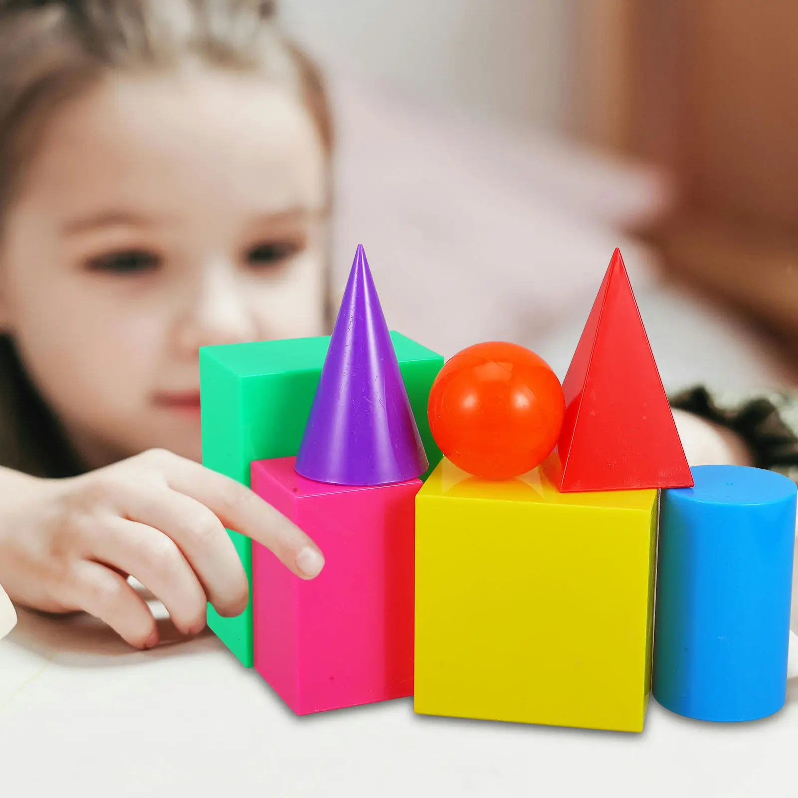 

7Pcs Geometry Cognition Set for Kids Removable Lids Volume Learning Early Education Tool Portable Lightweight Educational Aid
