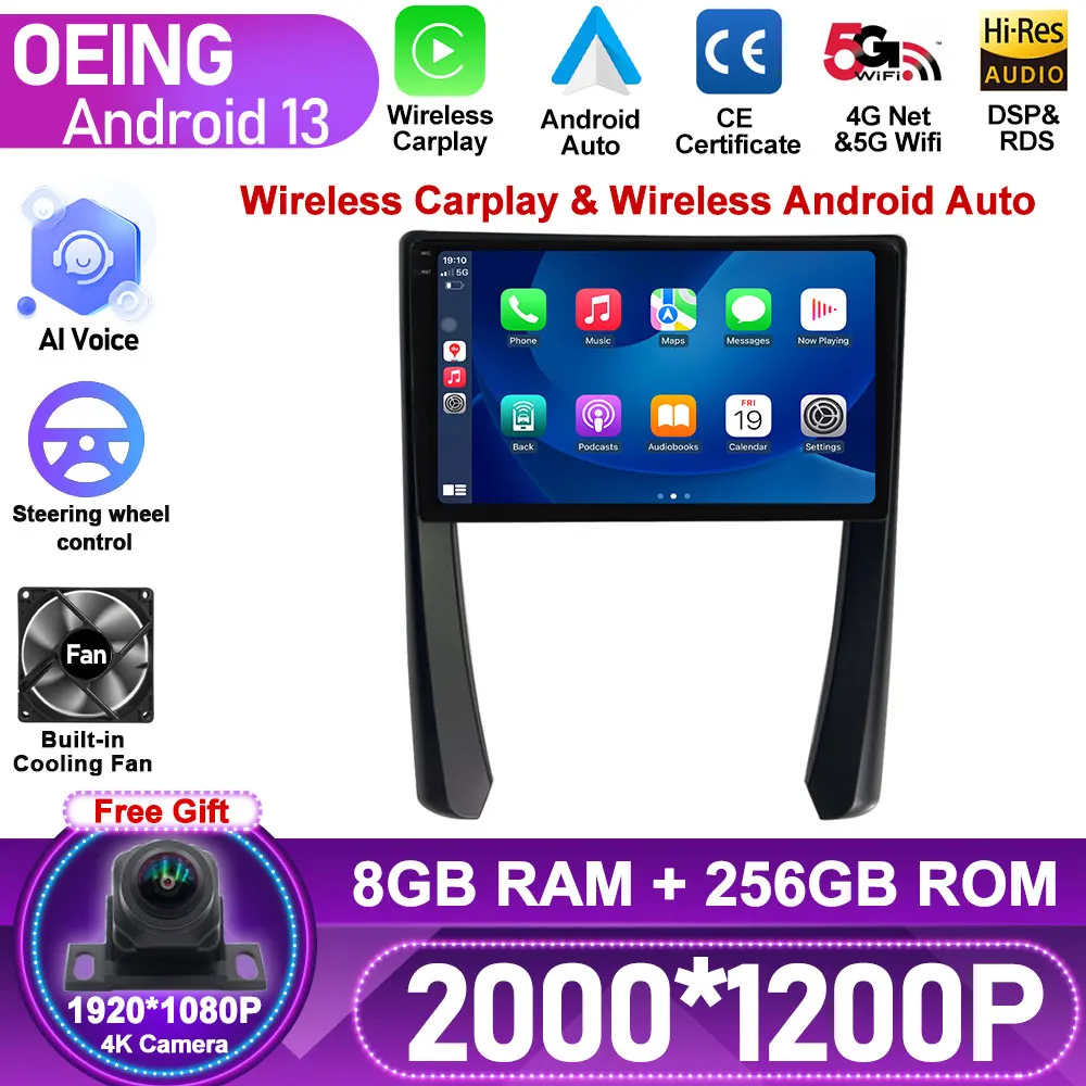 

Автомобильный радиоприемник для Porsche Cayman 2005-2013, мультимедийный плеер, навигация, GPS, Авторадио, ТВ, Android, автомобильный беспроводной экран Carplay BT