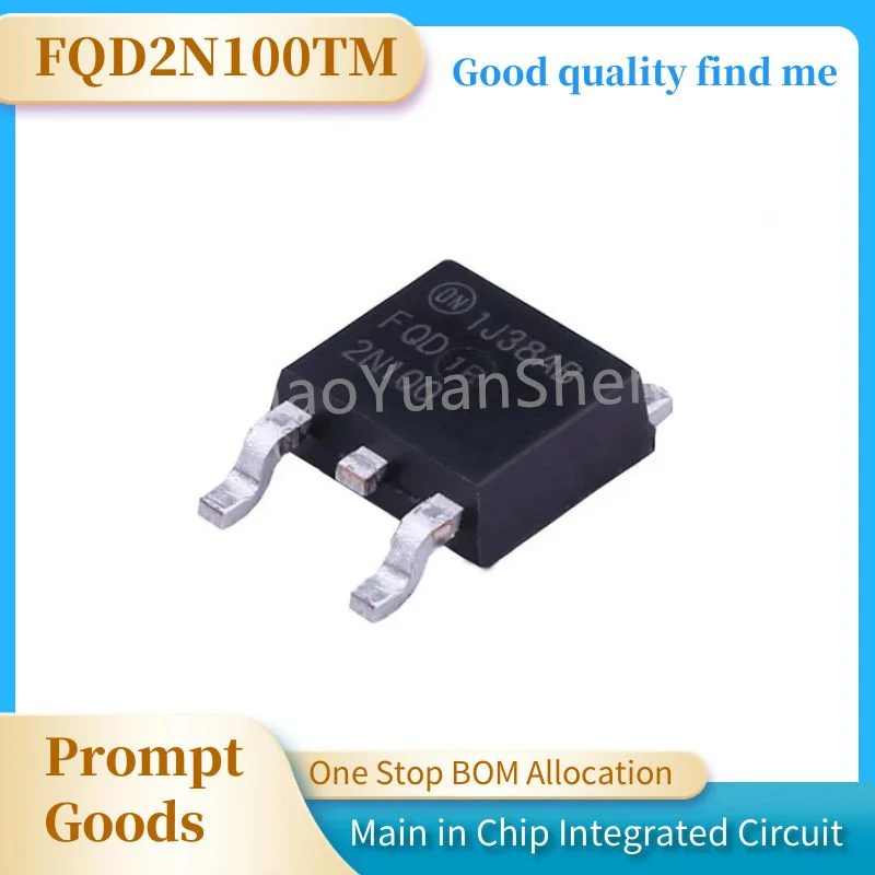 1PCS/LOT FQD2N100 FQD2N100TM TO-252 MOS Field-effect Transistor 1.6A/1000V New Original In Stock