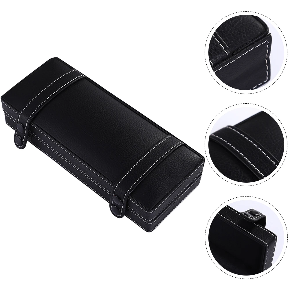 

Signature Pen Case Black Large Display Travel Container Gift Box for Fountain Pen Pencil Case Office School Business