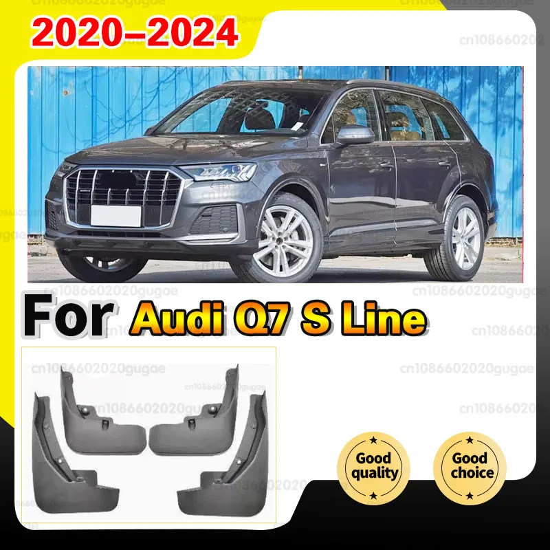 Mudguard For Audi Q7 S Line 2020-2024 Front Rear Mudflaps Mud Flap Mudguards Accessories Auto Styline Splash Guard Fender