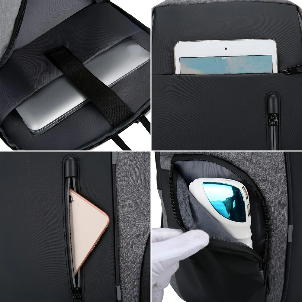 Anti Theft Men Business Laptop Backpack 15.6 Inch Water Resistant Backpack Multi Pocket Travel Office Work Computer Rucksack view 5