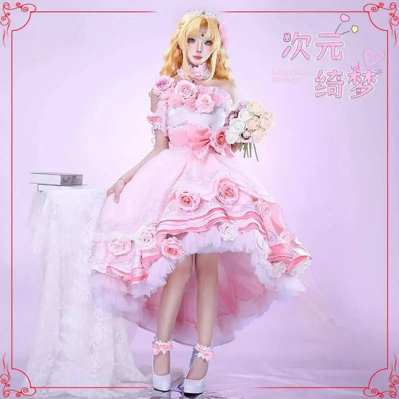 سيا كوسبلاي من جعلني أميرة زي لوليتا فستان الأميرة فستان لوليتا الجميل لعيد الهالوين وعيد الميلاد لعب الأدوار للنساء