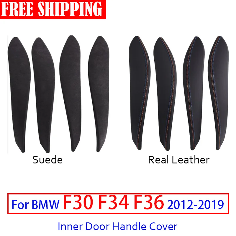 

Для BMW F30 F32 F34 2013-2019: Кожаные накладки на ручки дверей для 3 и 4 серий, M3, M4, F31, F33, F80, F82, F83, F84