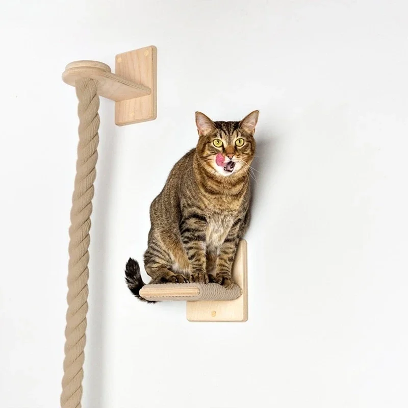 

Cat Toys Pet Cat Scratchers Cat Tree Hard-wearing Thick Hemp Rope Kitten Scratching Climbing Toy And Wooden Jumping Platform