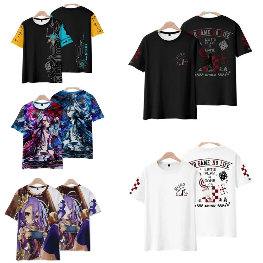 

Anime NO GAME NO LIFE 3D T Shirt Women Men Summer Fashion Short Sleeve Funny Tshirt Graphic Tees Streetwear Cosplay Costume 2024