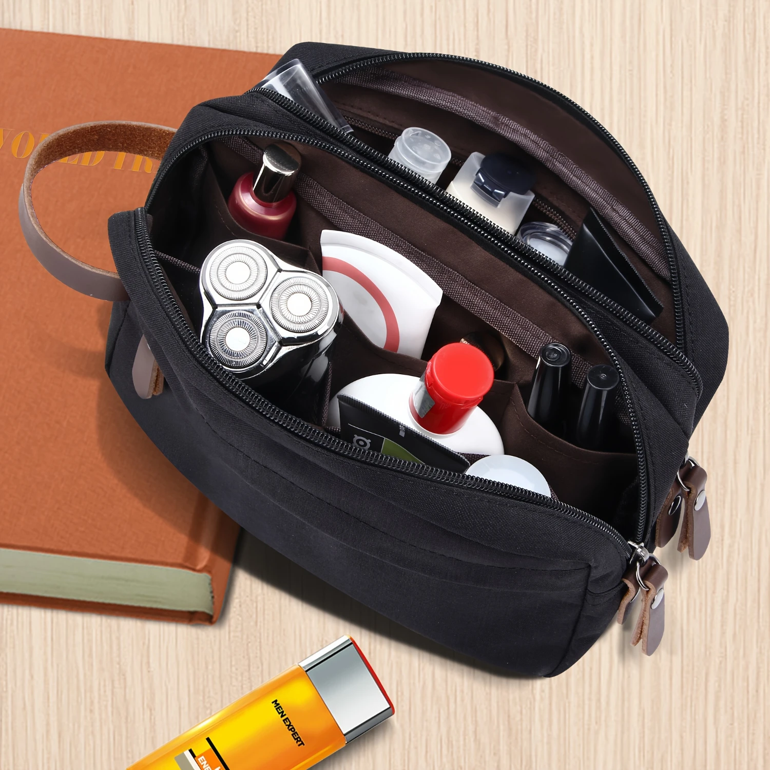 Hanging Toiletry Bag Travel Cosmetic Organizer Bag Waterproof Bathroom Dopp Kit Shower Bag for Women and Men
