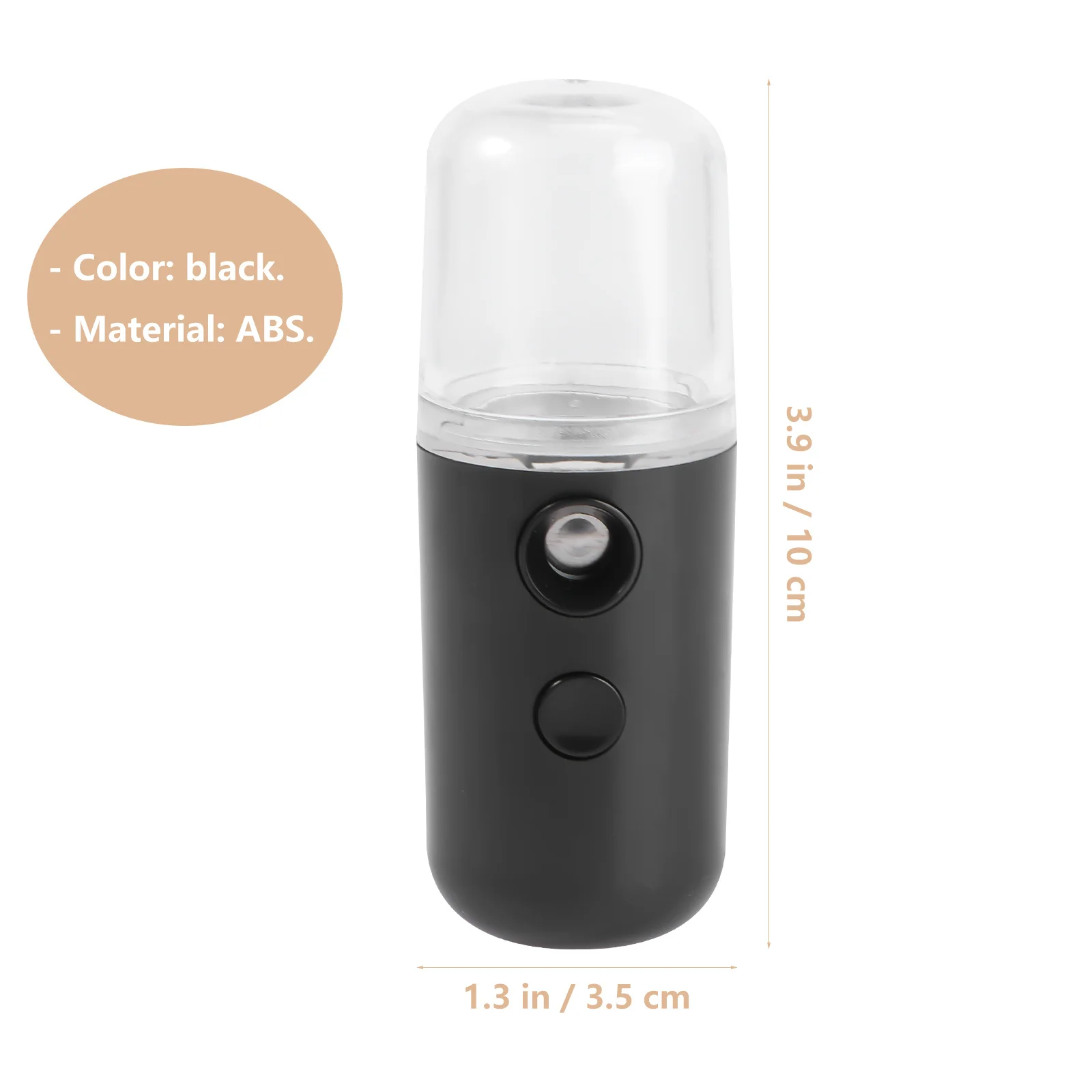 1 pçs carregamento usb facial senhor preto nano spray umidificador hidratante umidificador de pele portátil ferramenta cuidados beleza para casa