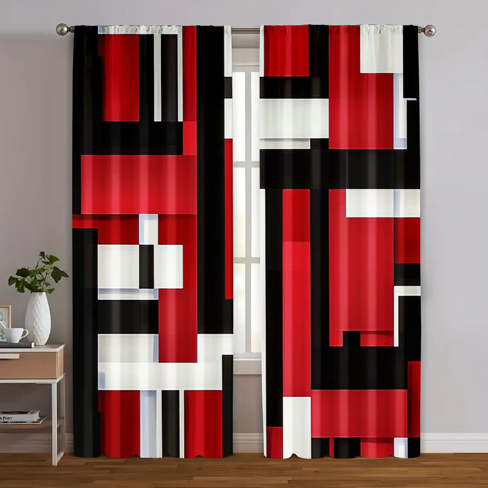 

2pcs, Print Curtains 2D print Black Cat Machine Washable Polyester (without rod) Decorations Inside Perfect for Living Room,