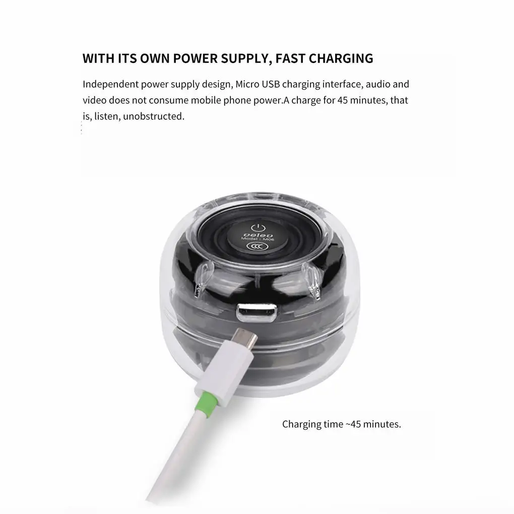 Мини-динамик Lollipop 3,5 мм, беспроводной MP3, универсальное перезаряжаемое усилительное устройство, уличный усилитель звука для телефона для ПК, планшета