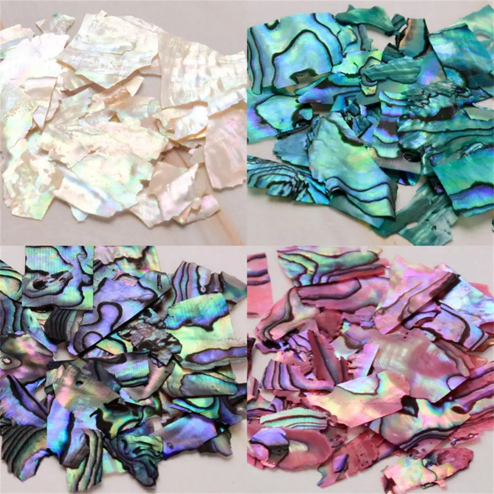 Irregular Natural Abalone Shell Pieces Nail Art Deco Parts Shellfish Fragments Decoration Flashing Nail Manicure Gravel Flakes