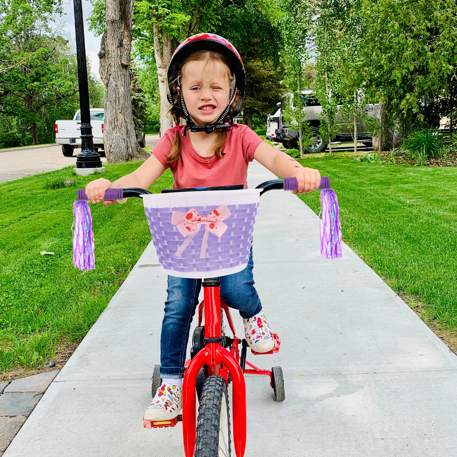 1 set Children Bike Basket Plastic Front Storage For Kids Bicycle Scooter Easy Fit Detachable Cycling Accessories