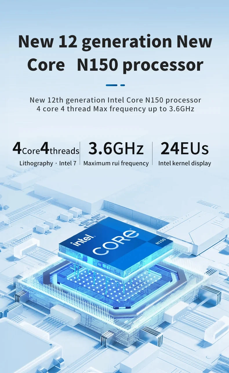 SZBOX Mini PC S15 Intel أحدث Twin Lake N150 M.2 2242 SSD Windows 11 LPDDR5 12GB WIFI BT5.2 كمبيوتر ألعاب الجيب للمكتب #3