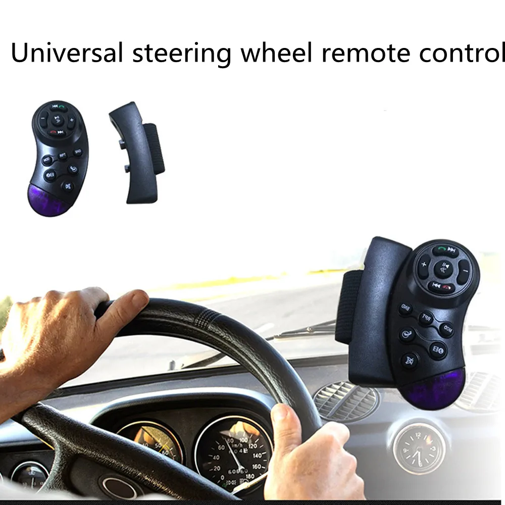 

11-Key Universal Car Steering Wheel Remote Control Multimedia Player Wireless Control For Car Radio DVD VCD without Battery