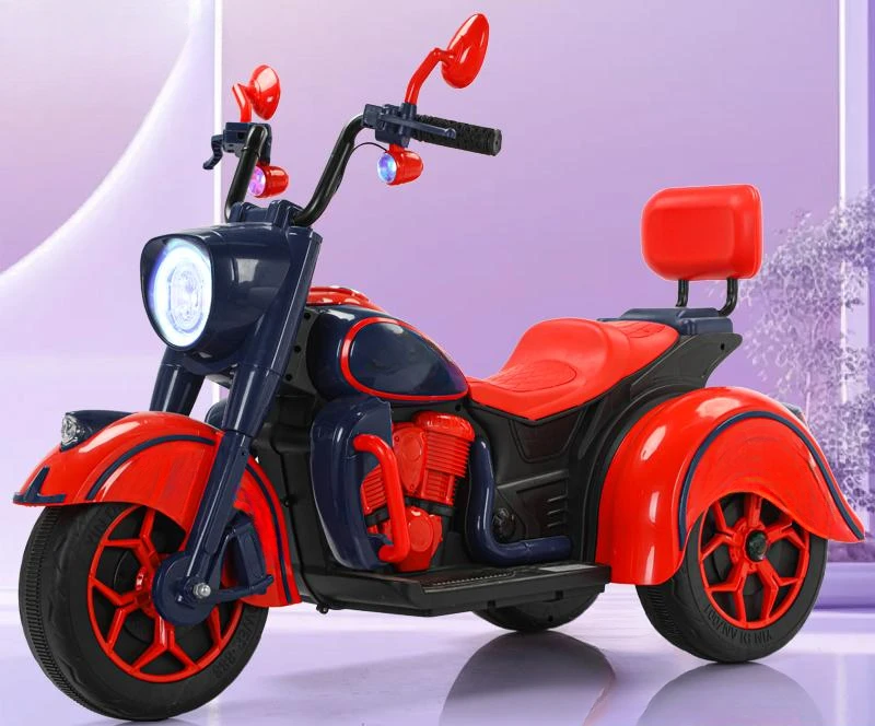 Children's electric motorcycle with remote control, boy charging tricycle, can sit adult double drive