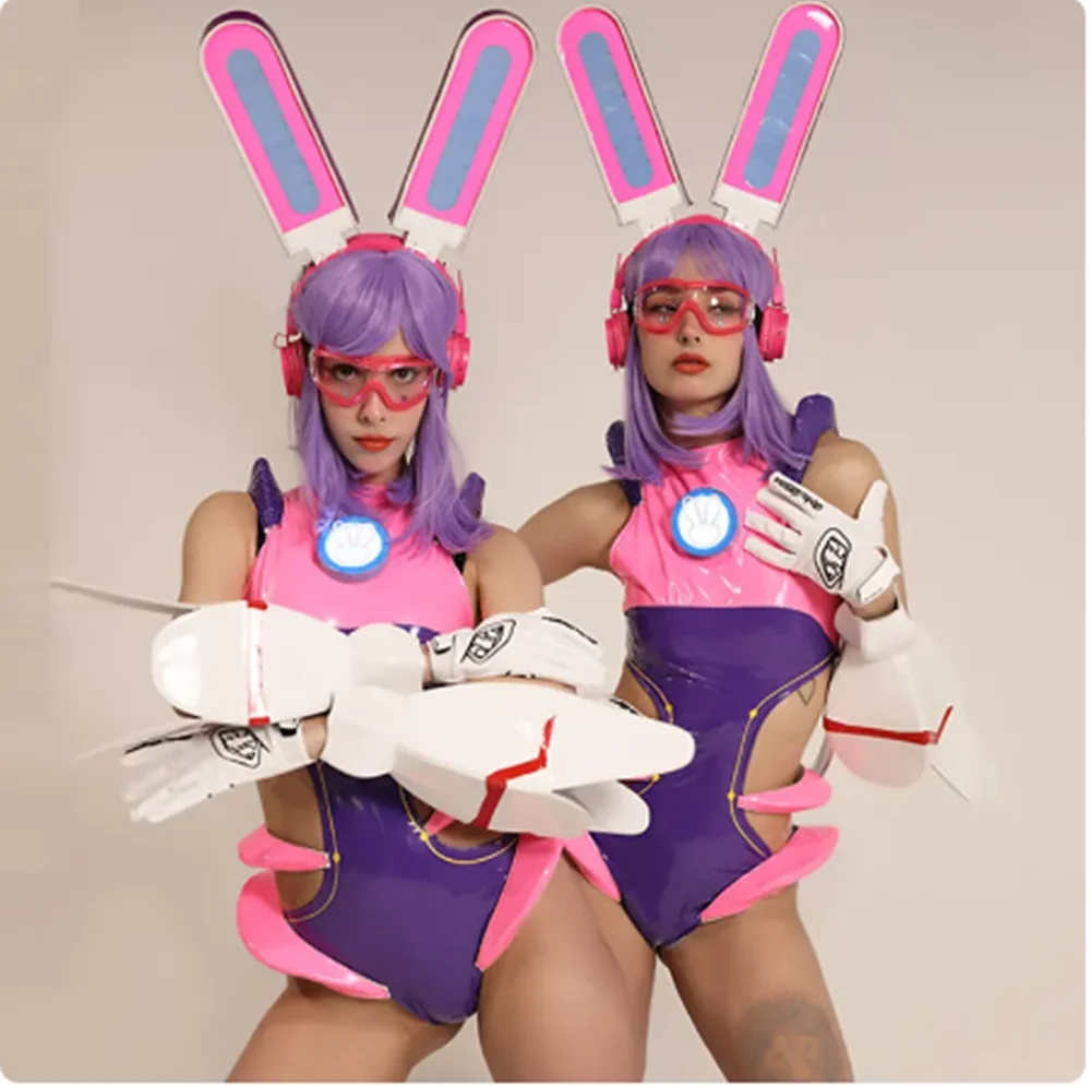 Clubwear seksowne body z wycięciami nakrycia głowy Drag Queen kostium Party strój Rave klub nocny Bar tancerz ubrania na występy