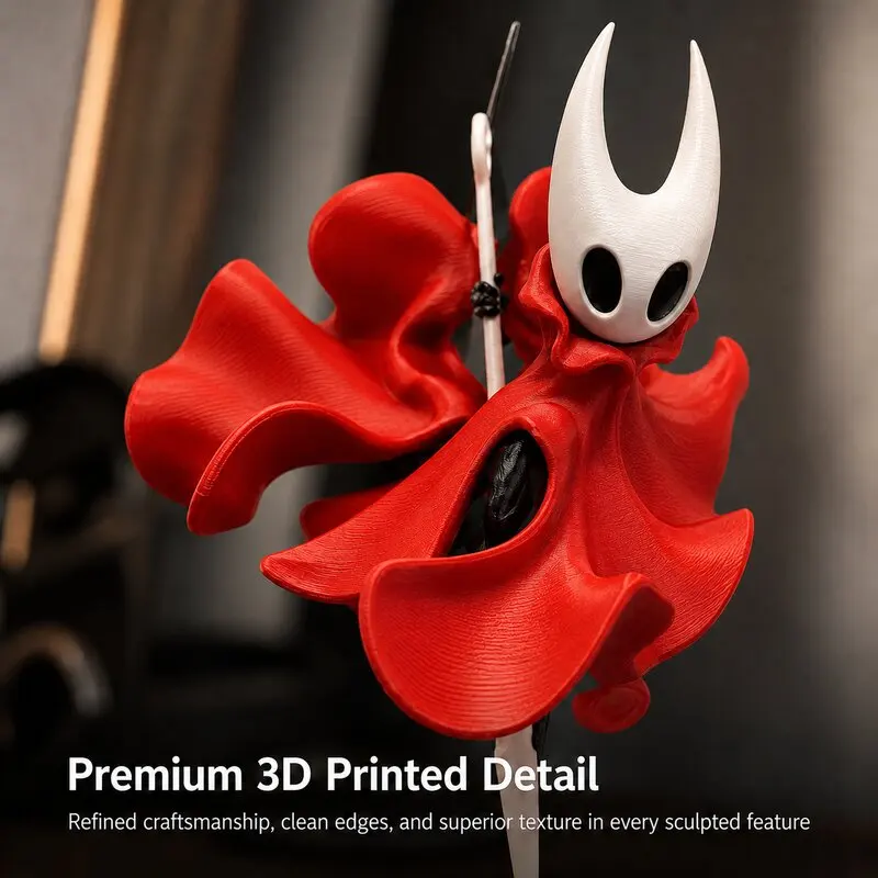 Fantasy Masked Hornet Warrior Figurine Red Cloak Dynamic Statue 3D Printed Desktop Collection Game Fan Decor Ornament Gift