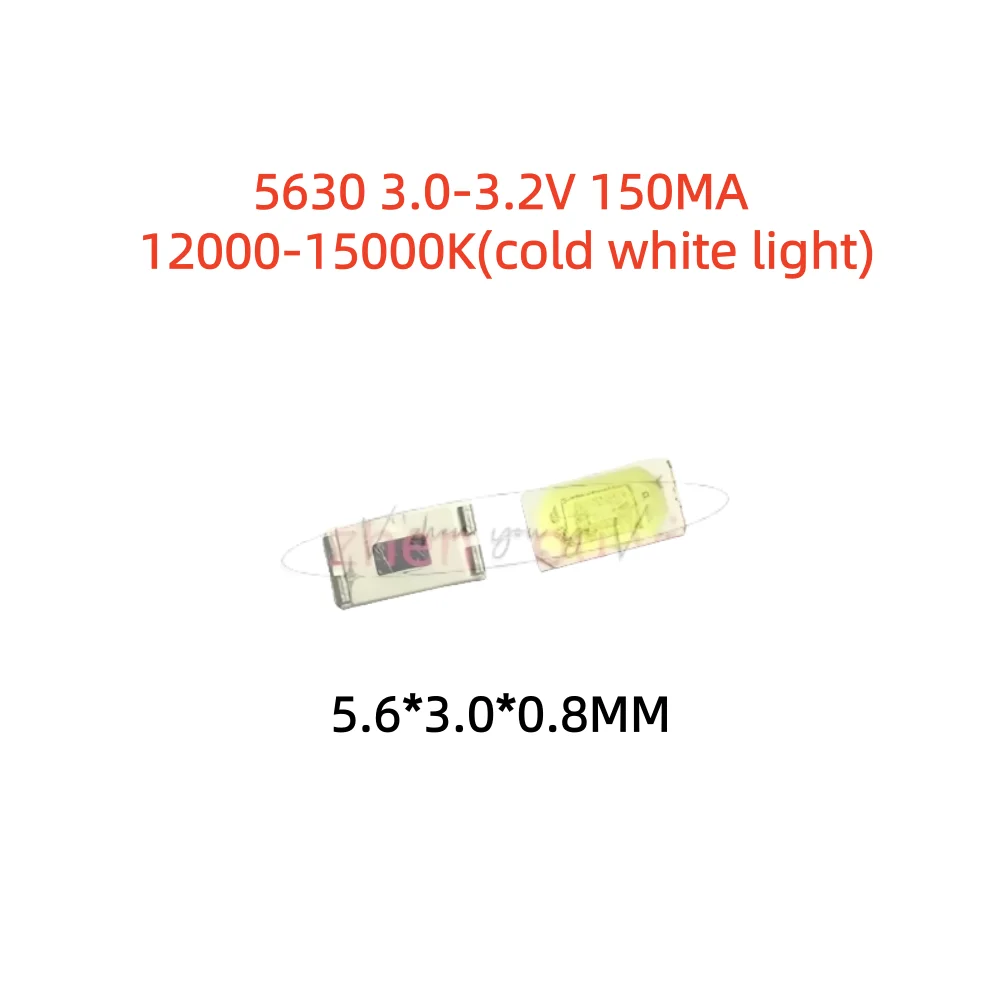 100PCS/Lot 100%New High Power 5630 LCD 0.5W 3V Cool White For SAMSUNG LED PLCC-4 Television Backlit Super Bright Diode SMD