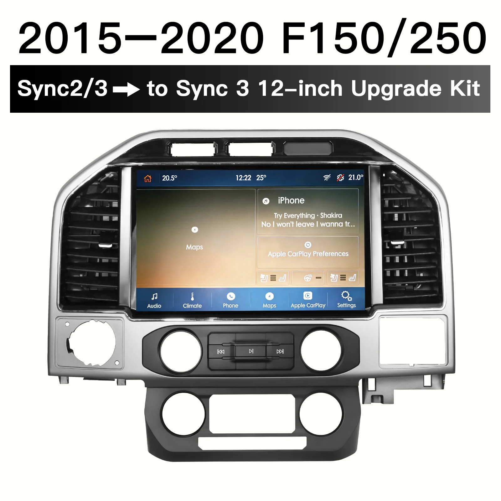 New Upgrade Multimedia Kit For Ford F150 F250 2015 To 2020 SYNC3 8 INCH To 12 INCH OEM-Style Lincoln Screen