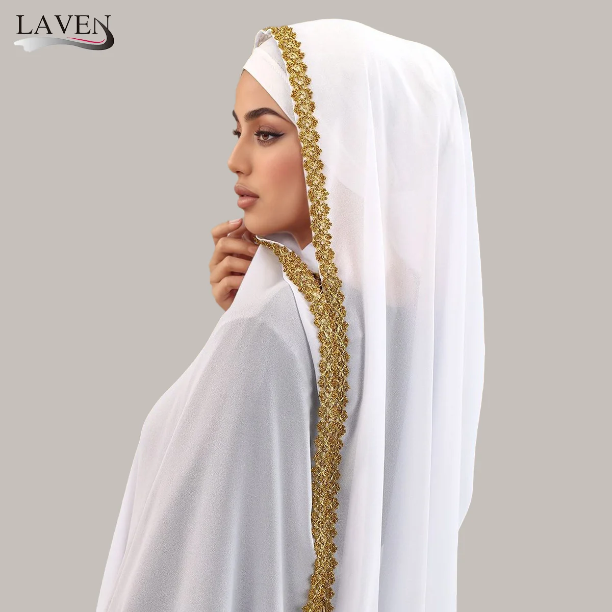 

Однотонный шифоновый шарф, хиджабы, женский мусульманский хиджаб со стразами, шали, женская модная шаль, исламский тюрбан, женский платок