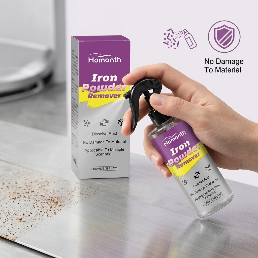 Iron Powder Remover Dissolves Stubborn Oil Stains Restoring Glossiness Metal Chassis Maintenance Multi-purpose Rust Remove Spray