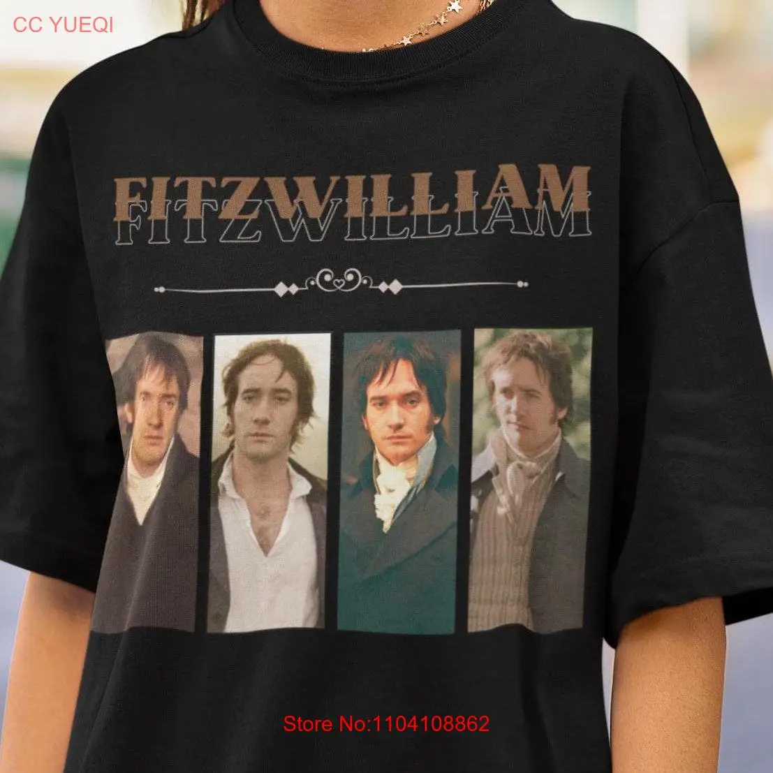 

Retro Fitzwilliam Darcy T Shirt Merch Pride and Prejudice long or short sleeves