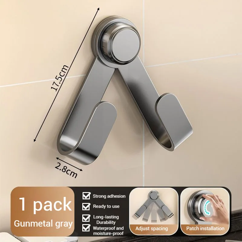 Thickened carbon steel suction cup rotating pot lid rack kitchen multifunctional storage artifact punch-free wall-mounted