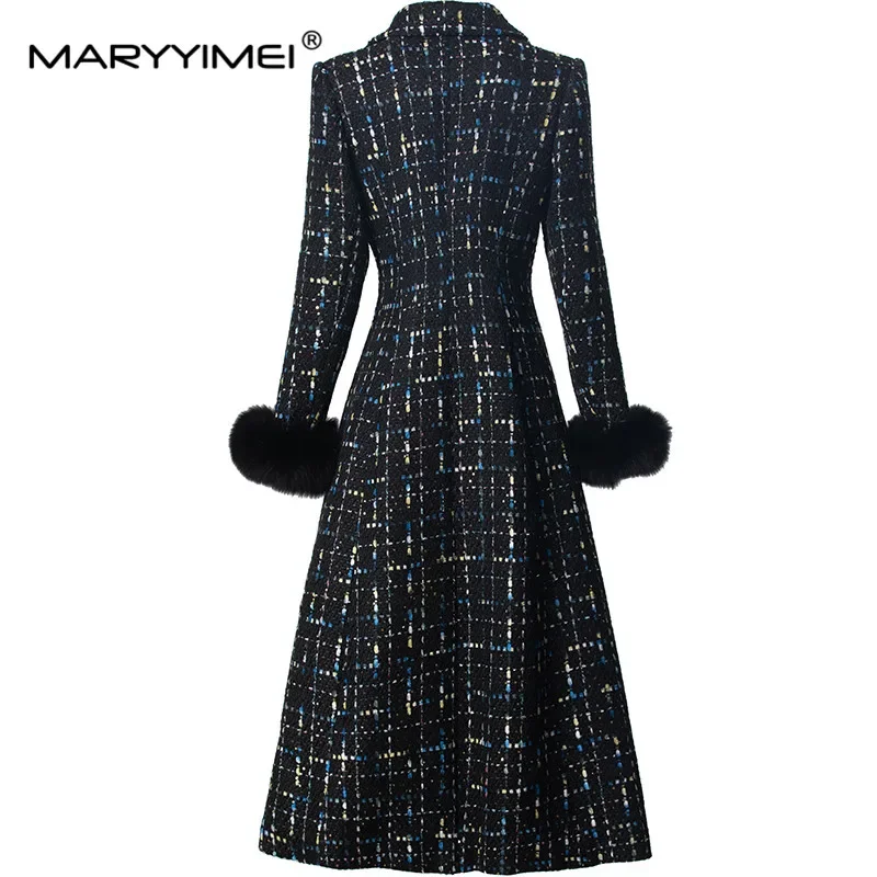 เกดิโวเอนแฟชั่นดีไซน์ผู้หญิงเสื้อโค้ททรงเอแขนยาวสตรีทแวร์ฤดูใบไม้ร่วงและฤดูหนาวเสื้อคลุม