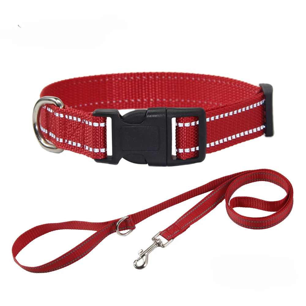 Set aus Nylon-Hundehalsband und Leine, Haustierhalsbänder, Leine für kleine, mittelgroße und große Hunde, Hundezubehör für kleine Hunde – Detail 7