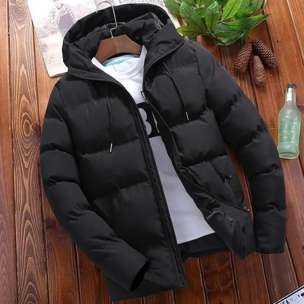 Jaqueta puffer de capuz grosso masculina, parkas quentes, sobretudo casual, casaco de inverno, moda empresarial