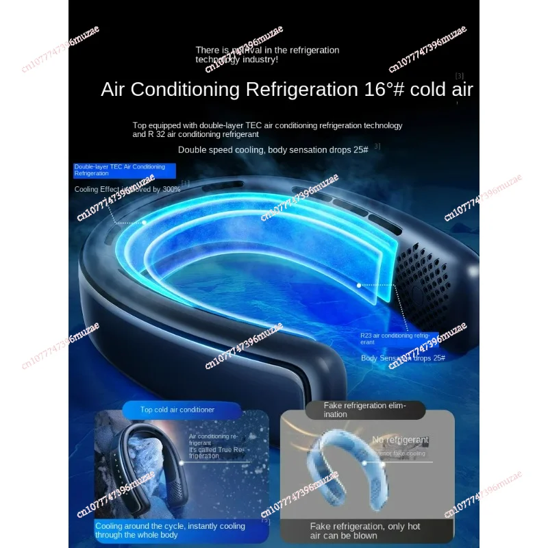 Hanging Neck Air Conditioning Refrigeration Small Fan Portable Small Usb Rechargeable Mini Hanging Neck Fan, Cooling Artifact