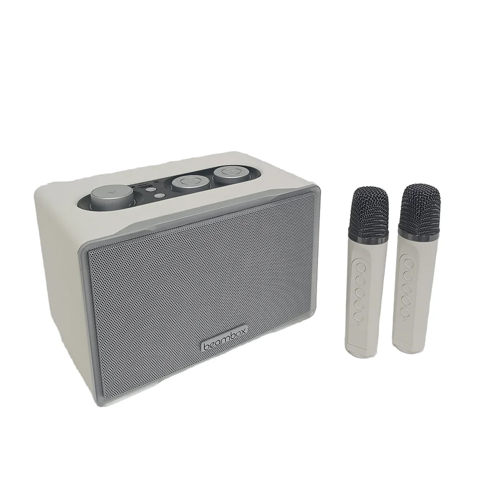 New Trending Best Quality Wood Woofer Speaker  Wireless Microphone Portable Wholesale Home Theater