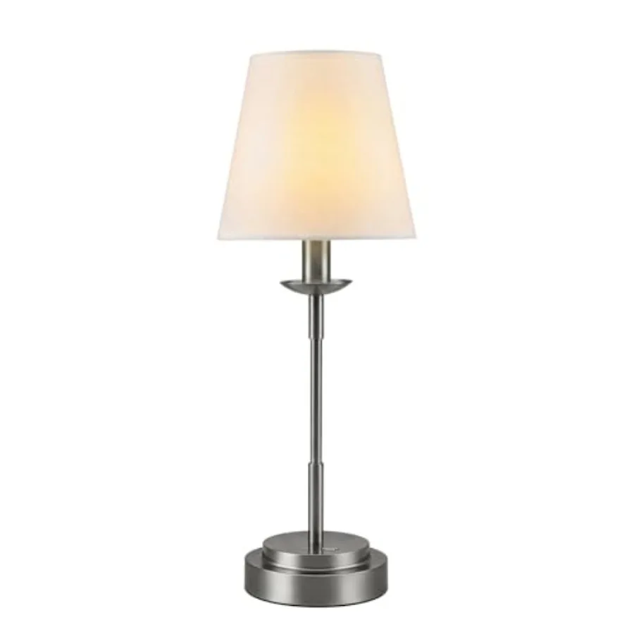 

Table Lamps, Rechargeable Cordl Lamp with 6000mAh Battery Operated, 3 Colors Stepl Dimming LED Adjustable Wirel Lamp for Restau