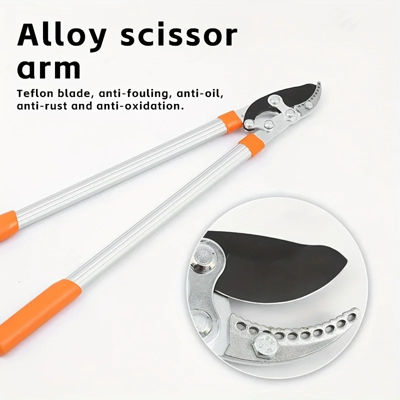 

Telescopic Bypass Lopper Heavy Duty SK5 Stainless Steel Blade Garden Pruner Branch Cutter for DIY Gardening with Carry Bag