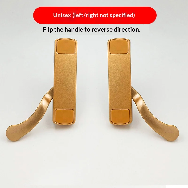 1PCS Handle Broken Bridge Aluminum External Window Short Style Fork Handle Screen Window Short Flat Handle Lock