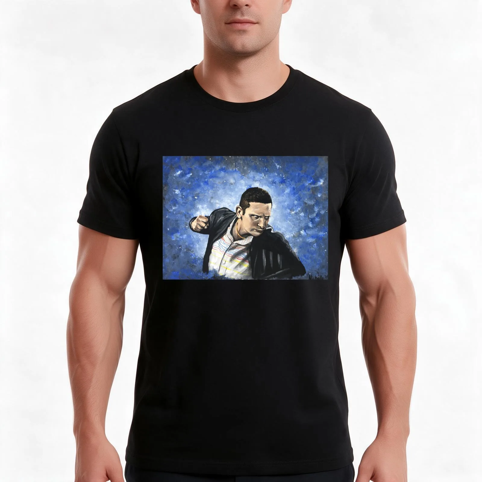 ITYSL Tim POPPERS T-Shirt, Summer Casual Cotton Tee, Oversized Streetwear Tops, Vintage Graphic Print, Loose Fit Short Sleeve