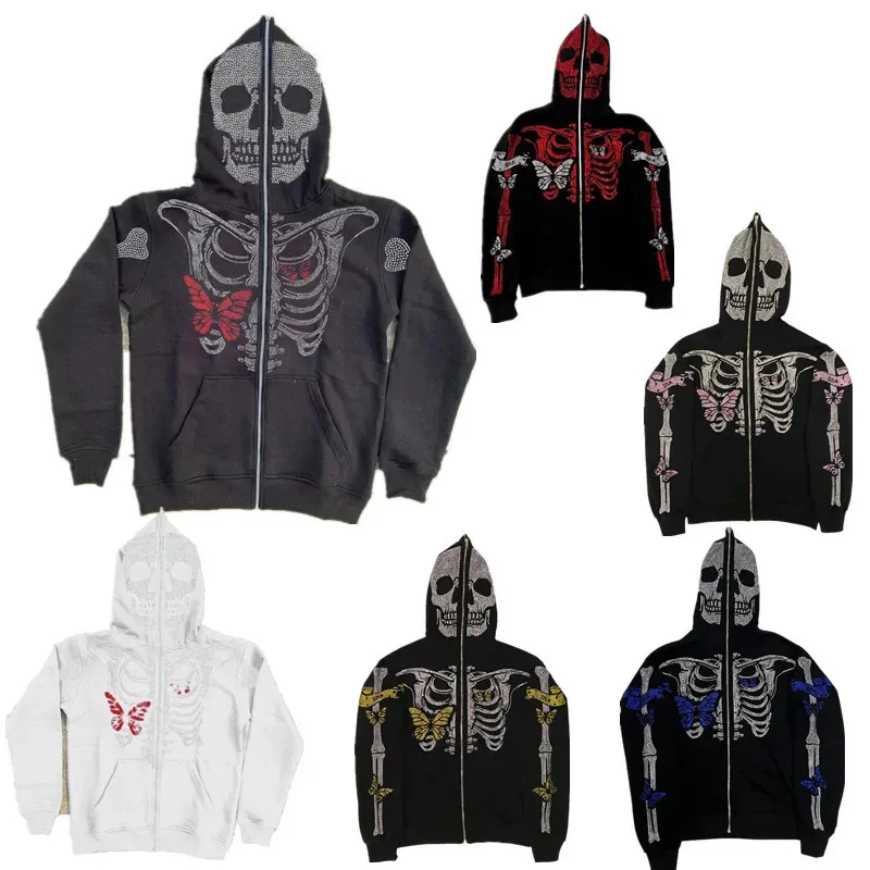 

Custom Made Printed Skull Hoodies Teenager Camouflage Patchwork Cardigan Zipper Hoodie Casual Sweatshirts
