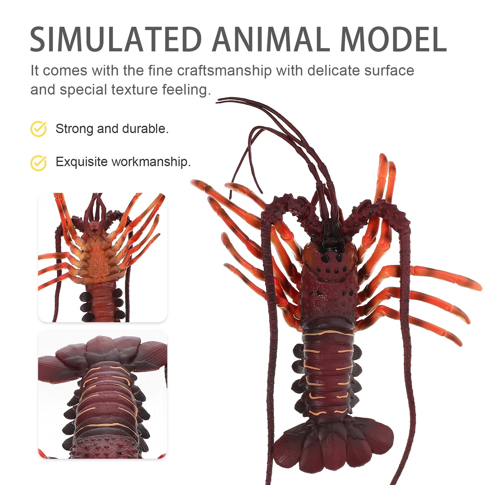 

Simulated Lobster Ornaments Desktop Decoration Simulation Toys Room Plastic Crab Home