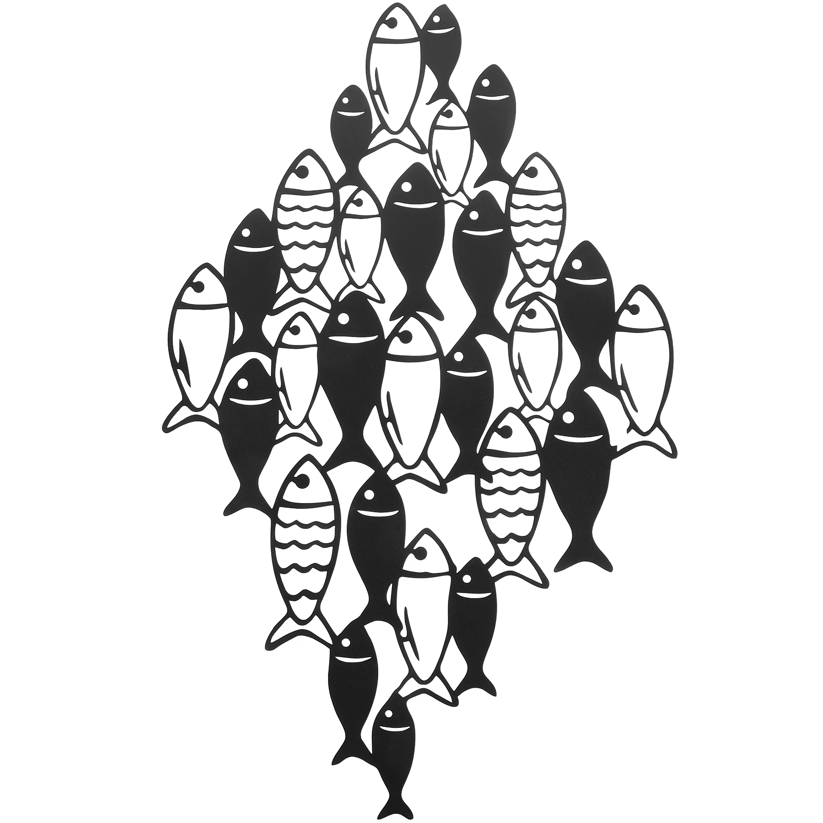 

Wrought Fish Wall Decoration Living Room Marine Nautical Coastal Metal Plaque Decorations
