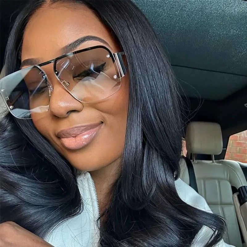 

New Fashion Punk Sunglasses Metal Frame Square Pilot Sunglasses Women's Luxury Designer Men's Sunshade Driving Travel Sunglasses