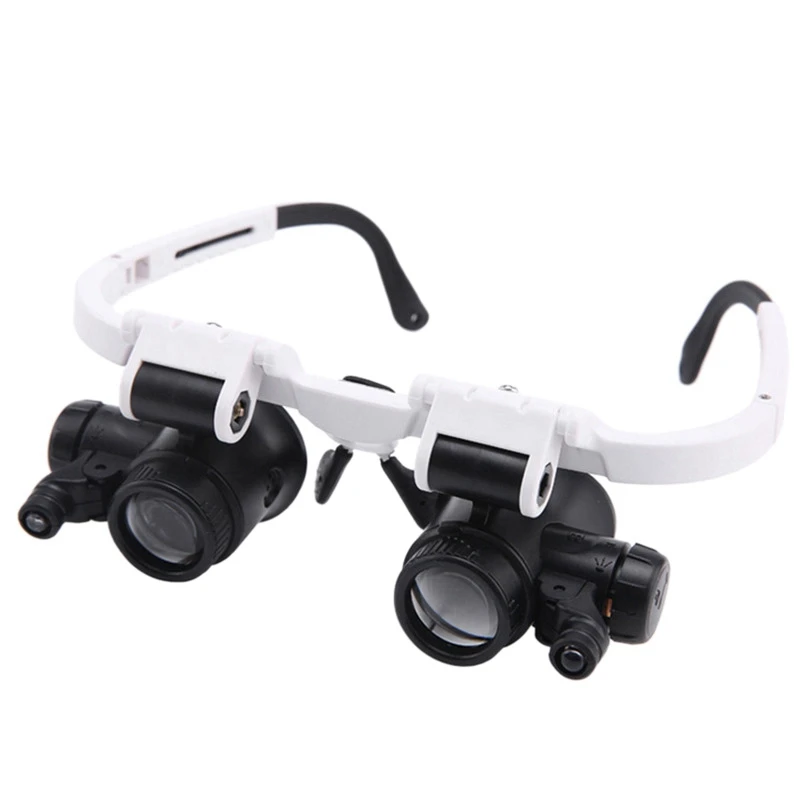 9892H-1 Spectacle Magnifier Multifunctional Headband Magnifying Glasses With Light With 8X 15X 23X Lens