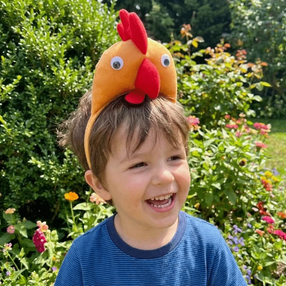 Cartoon Chicken Headband Funny 3D Animal Hair Accessories Adorkable Cute Novelty Headband Kindergarten Performance