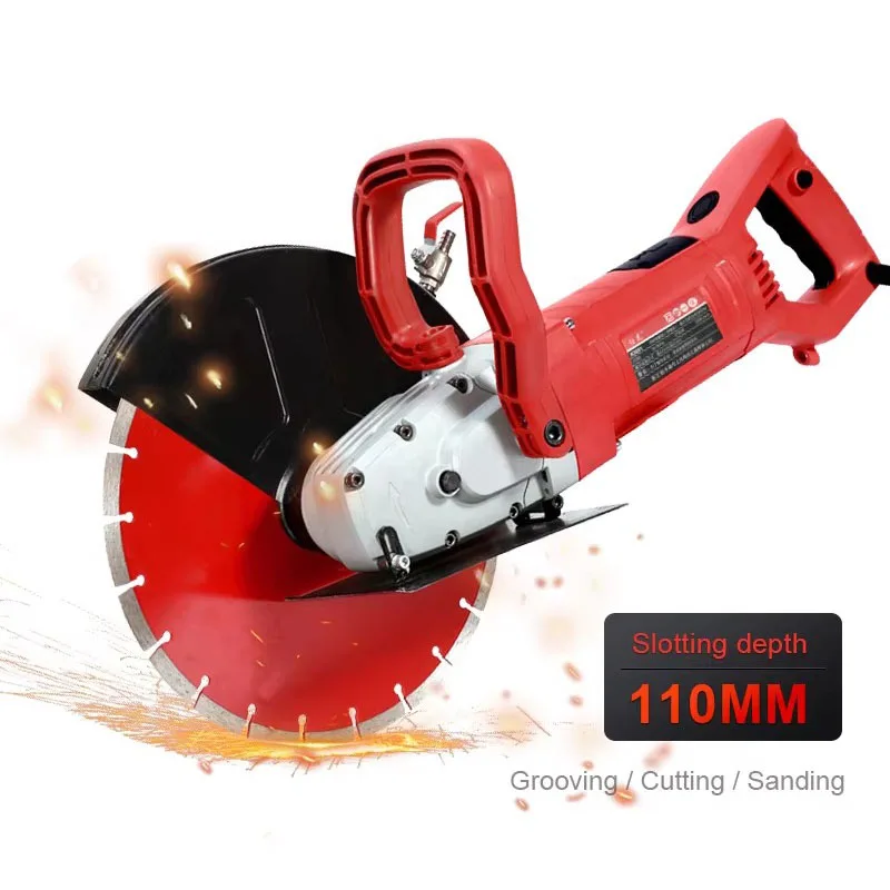 

3000W Hydroelectric Concrete 110MM Cutting Machine + Diamond Saw Blade Multi-functional Wall Grooving Machine Electric Grooving